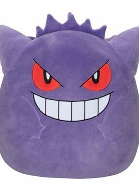 Squishmallows Gengar Plush - Purple with Red Eyes